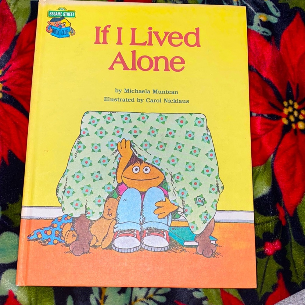 If I lived alone Sesame Street vintage book 1980